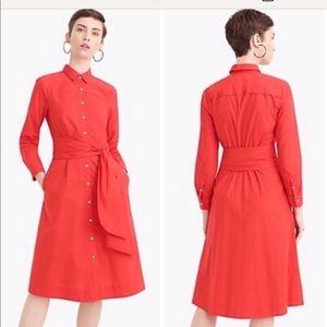 Jcrew Waite tie shirt dress size 6